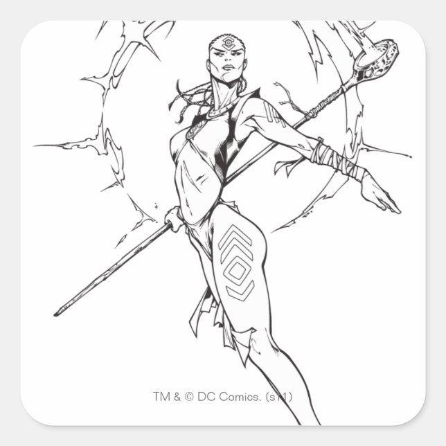 Pegatina Cuadrada Tribuna índigo 9 (Anverso)