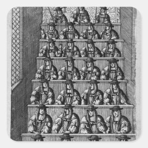 Pegatina Cuadrada Tribunal de Aldermen, c.1690