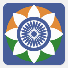 Pegatina Cuadrada Tricolor Chakra