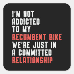 Pegatina Cuadrada Triker Triker Recumbent Bike Trike Vintage Funny