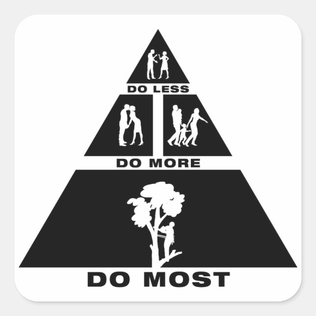 Pegatina Cuadrada Trimmer de árbol (Anverso)