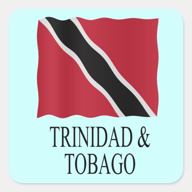 Pegatina Cuadrada Trinidad and Tobago flag (Anverso)