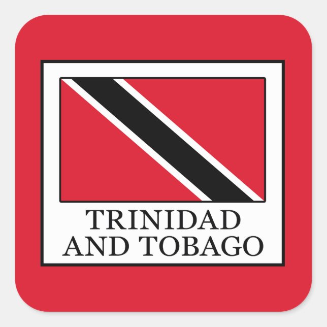Pegatina Cuadrada Trinidad y Tabago (Anverso)