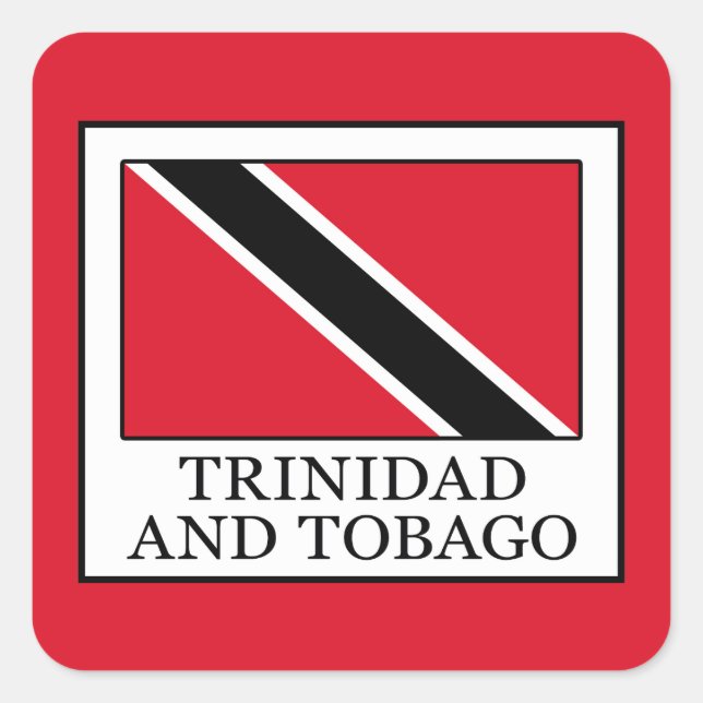 Pegatina Cuadrada Trinidad y Tabago (Anverso)