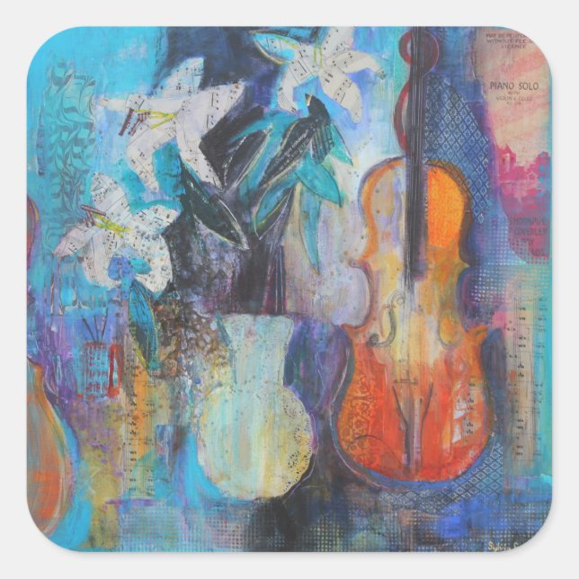 Pegatina Cuadrada Trio 2014 (Anverso)