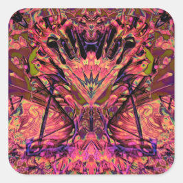 Pegatina Cuadrada Trippy Garland