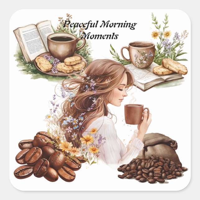 Pegatina Cuadrada Triptych (Anverso)