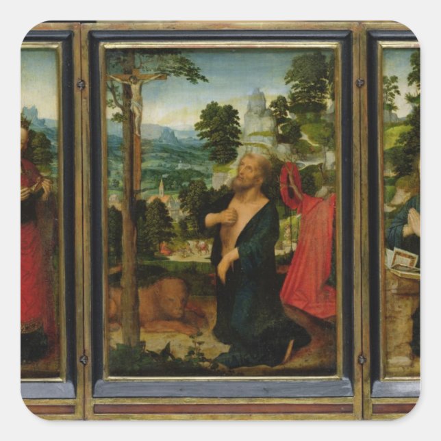 Pegatina Cuadrada Triptych (Anverso)