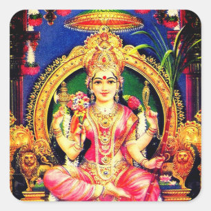 Pegatina Cuadrada Tripura Sundari (Lalita)