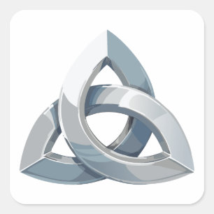 Pegatina Cuadrada Triquetra