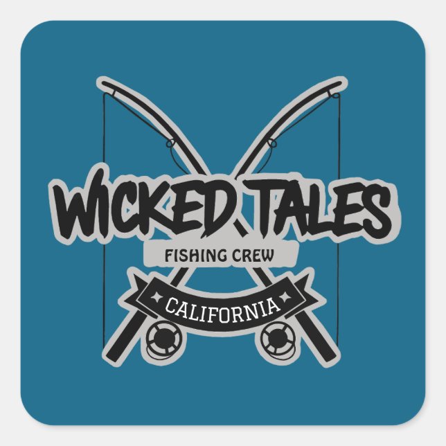 Pegatina Cuadrada Triste Cuentos (Anverso)