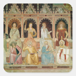 Pegatina Cuadrada Triumph de la doctrina católica