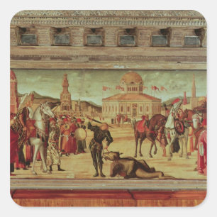 Pegatina Cuadrada Triumph de San Jorge, 1501-7