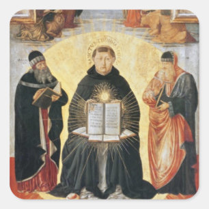 Pegatina Cuadrada Triumph de St Thomas Aquinas