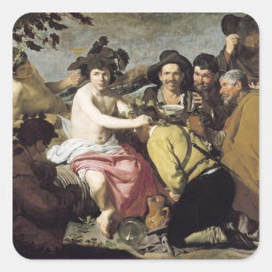 Pegatina Cuadrada Triumph del Bacchus, 1628