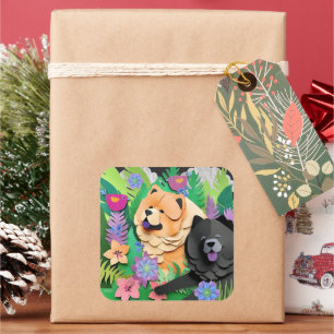 Pegatina Cuadrada TROPIC TANGO de raza negra