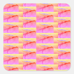 Pegatina Cuadrada Trucha, bajo y crápidos tres favoritos de peces sq