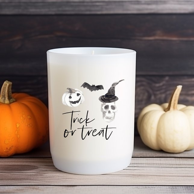 Pegatina Cuadrada Truco o trato espeluznante | Fiesta de Halloween (Subido por el creador)