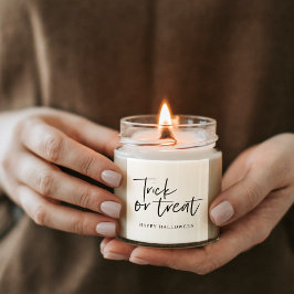 Pegatina Cuadrada Truco Y Tratamiento Mínimo Modernos | Feliz Hallow