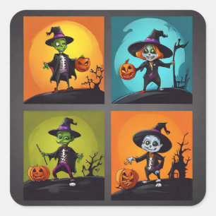 Pegatina Cuadrada Trucos o Tratos