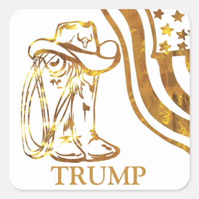 PEGATINA CUADRADA TRUMP (Anverso)