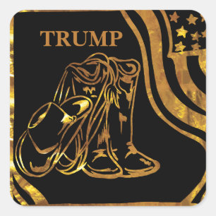 PEGATINA CUADRADA TRUMP