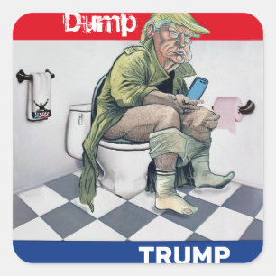 Pegatina Cuadrada Trump