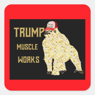 PEGATINA CUADRADA TRUMP