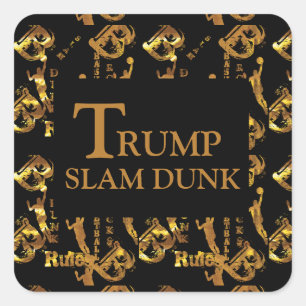 PEGATINA CUADRADA TRUMP