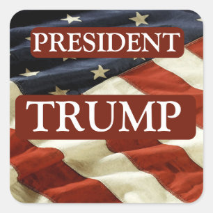 PEGATINA CUADRADA TRUMP 2024