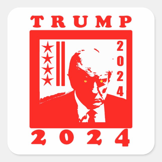 PEGATINA CUADRADA TRUMP 2024 (Anverso)