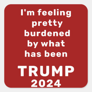 Pegatina Cuadrada Trump 2024