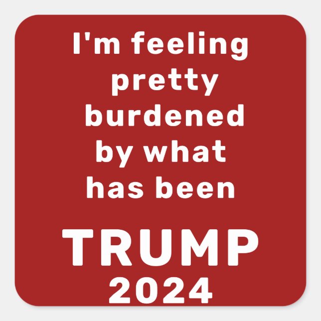 Pegatina Cuadrada Trump 2024 (Anverso)