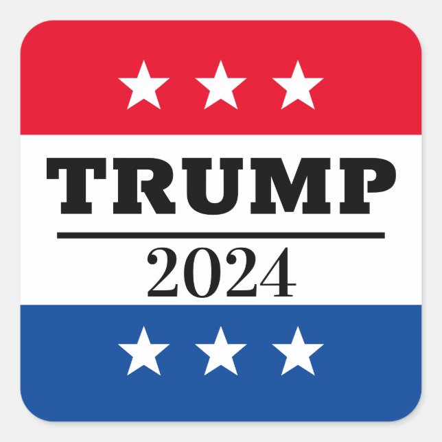 PEGATINA CUADRADA TRUMP 2024 (Anverso)