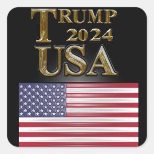PEGATINA CUADRADA TRUMP 2024
