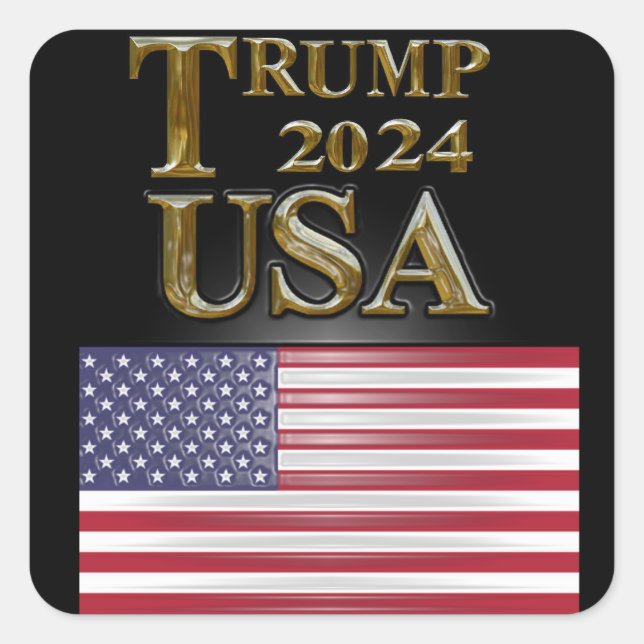 PEGATINA CUADRADA TRUMP 2024 (Anverso)