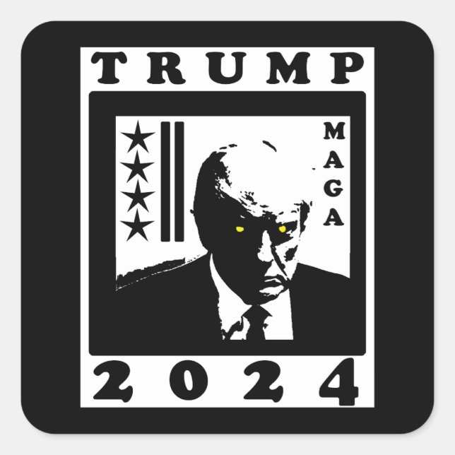PEGATINA CUADRADA TRUMP 2024 (Anverso)