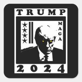 PEGATINA CUADRADA TRUMP 2024