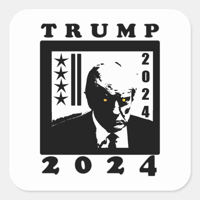 PEGATINA CUADRADA TRUMP 2024 (Anverso)