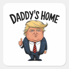 Pegatina Cuadrada Trump 2024 devuelve a Estados Unidos a casa de pap
