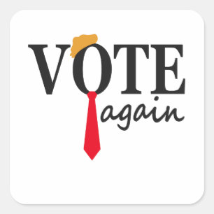 Pegatina Cuadrada Trump 2024 vuelve a votar como regalo patriótico e