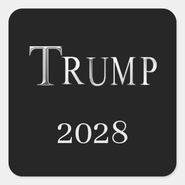 PEGATINA CUADRADA TRUMP 2028 (Anverso)