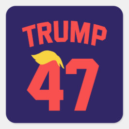 Pegatina Cuadrada Trump 47 Presidente