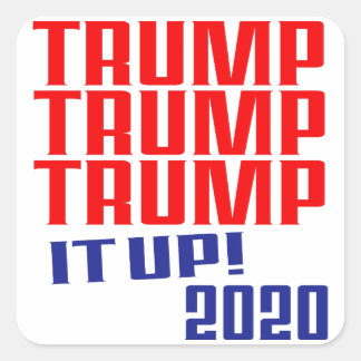 Pegatina Cuadrada ¡Trump arriba! Trump 2020 - Pegatinas (Set de 20)
