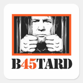 Pegatina Cuadrada Trump B45tard