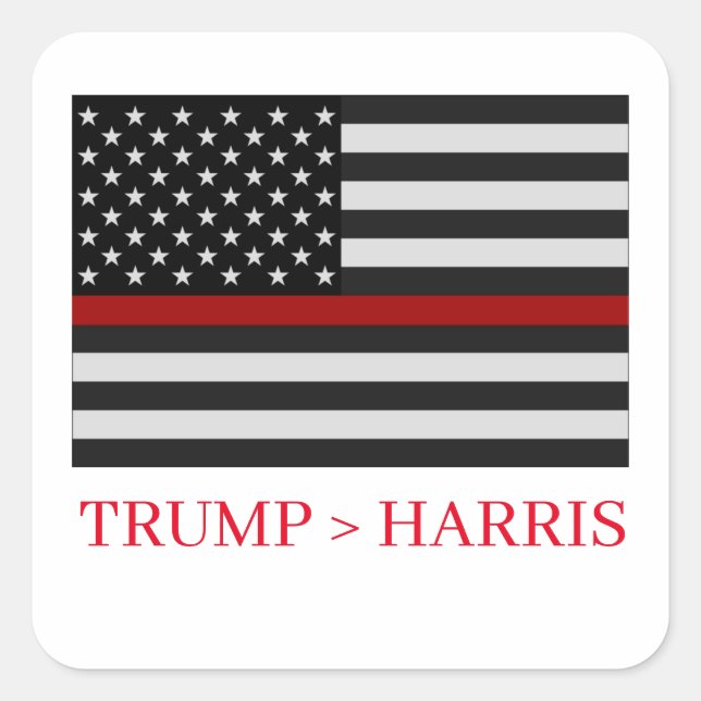 PEGATINA CUADRADA TRUMP > HARRIS (Anverso)