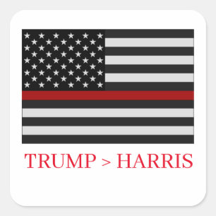 PEGATINA CUADRADA TRUMP > HARRIS