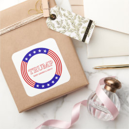 Pegatina Cuadrada Trump mantiene a Estados Unidos grande