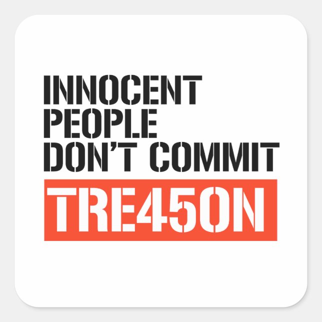 Pegatina Cuadrada Trump TRE45ON (Anverso)