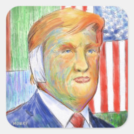 Pegatina Cuadrada Trump Van Gogh